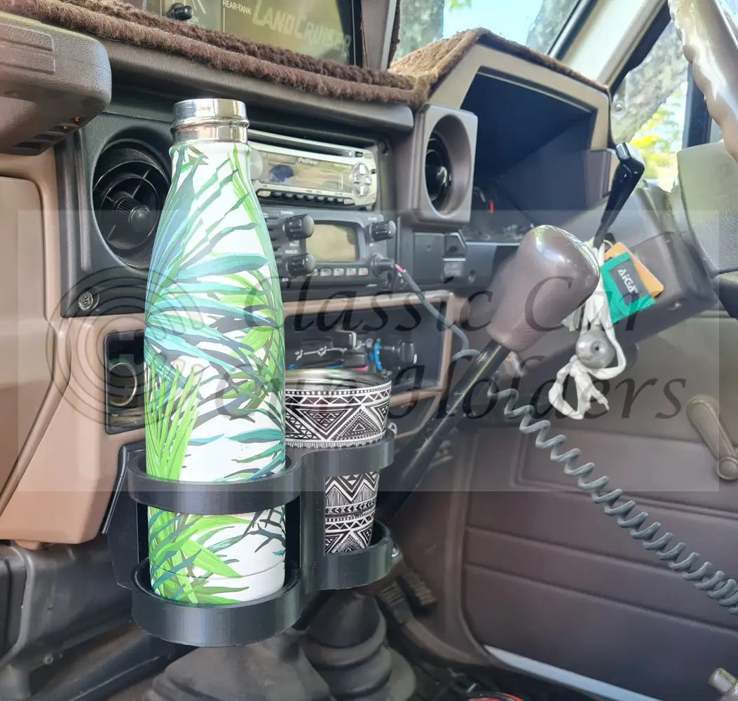 70 To 79 Series Landcruiser Dual Cup\Mic Holder With Tray Cup