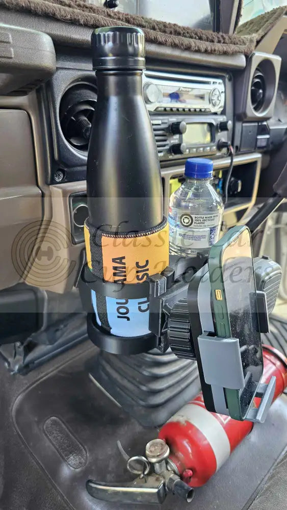 70 To 79 Series Landcruiser Dual Cup\Mic Holder With Tray Cup