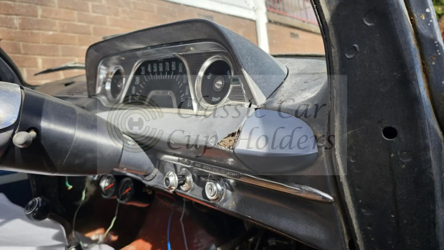 Right side EH Holden dash pad pictured in car