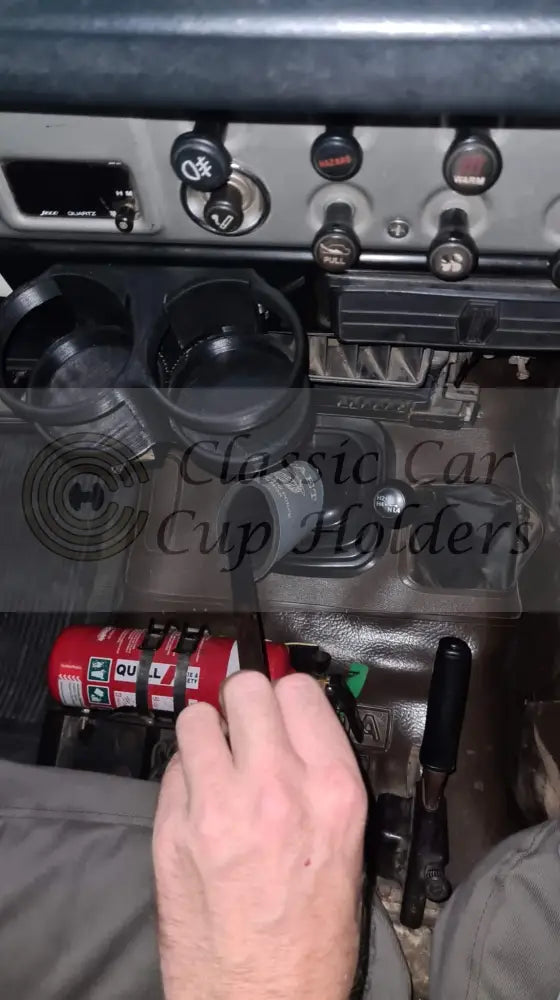 47 Series Landcruiser Dual Cup/Mic Holder With Tray Cup