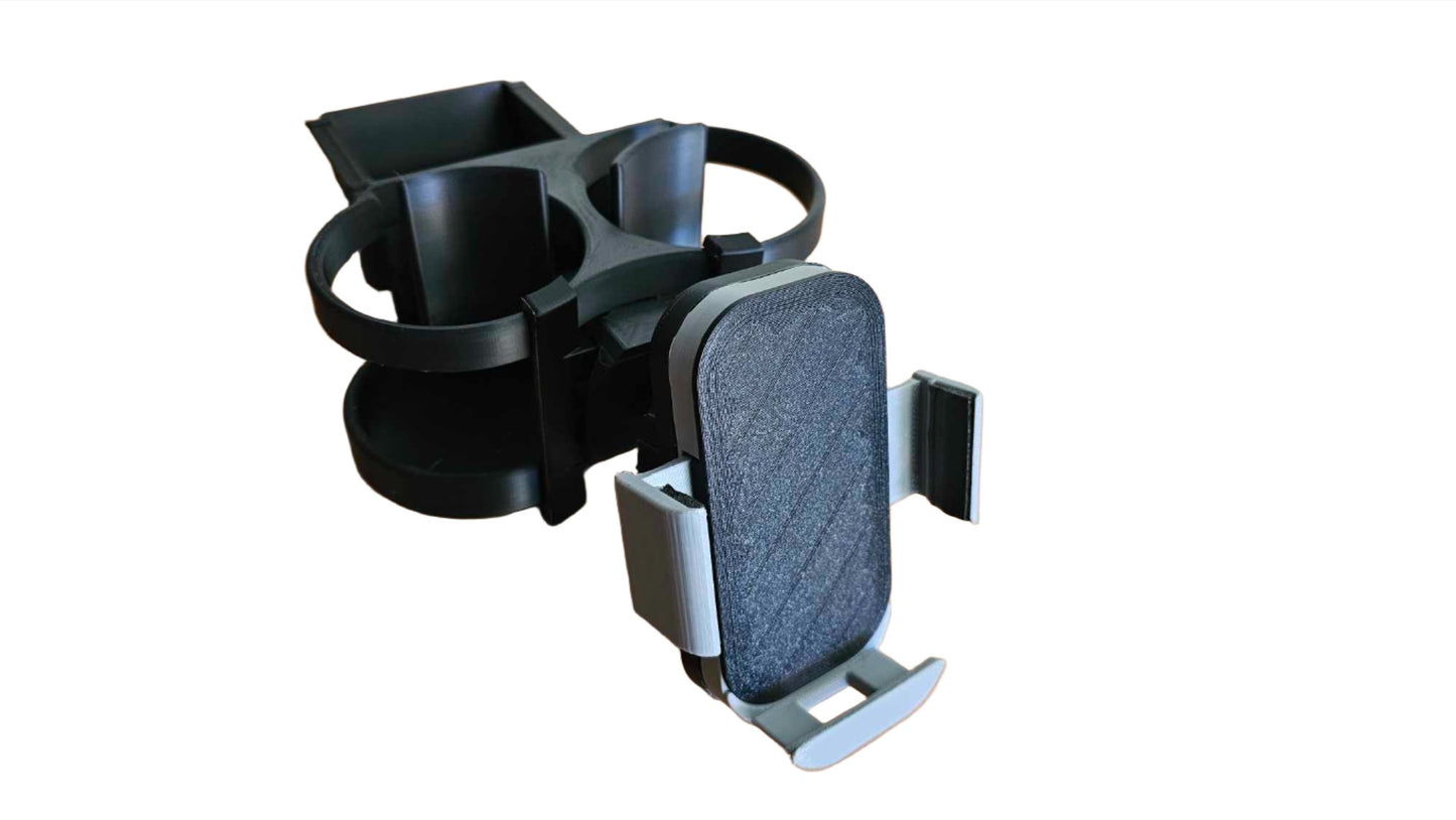 47 Series LandCruiser Dual Cup/Mic Holder with Tray