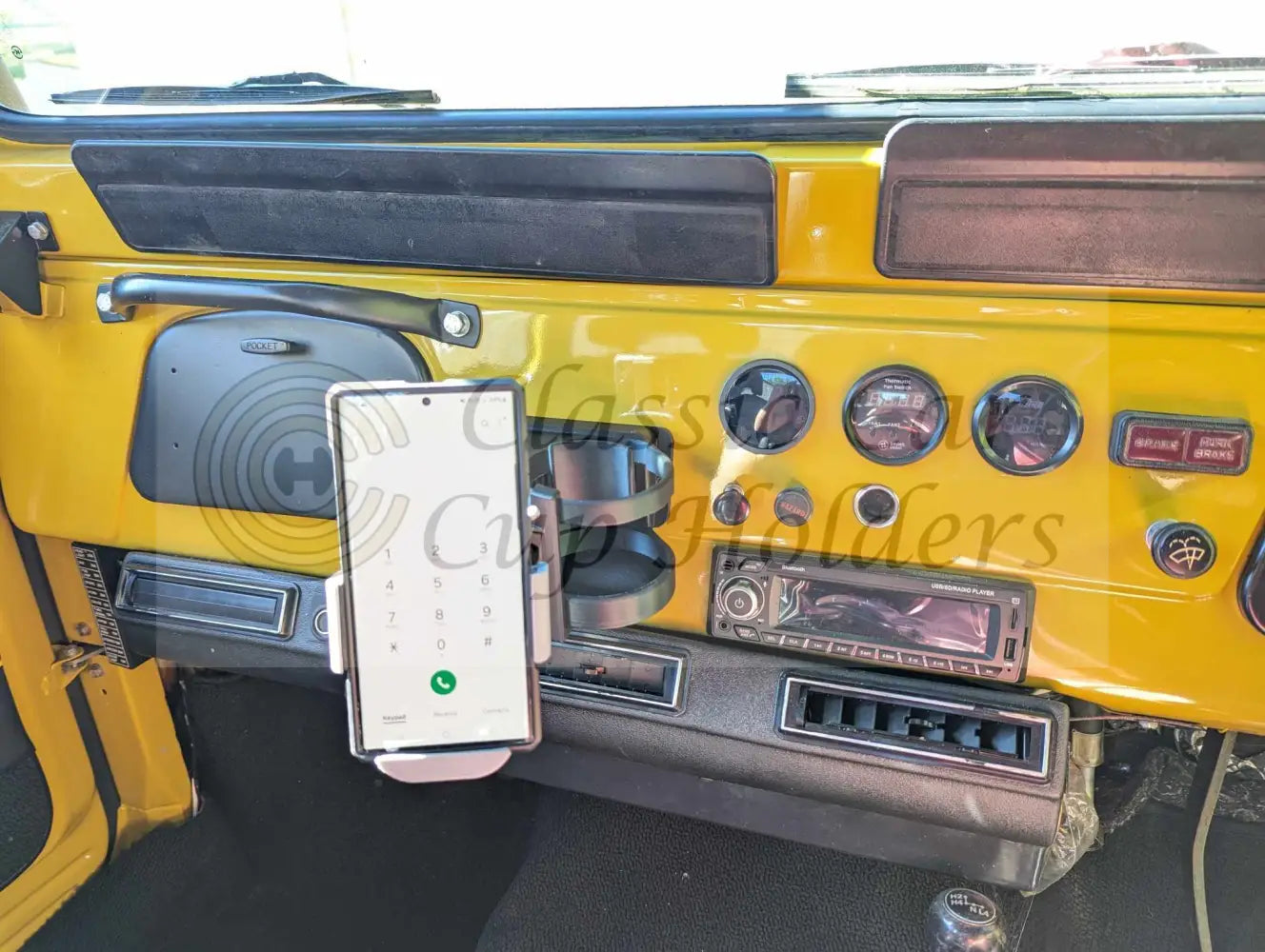 40-45 Series Landcruiser Dual Cup Holder With Mic Lhd & Rhd Cup/Mic/Phone Combo