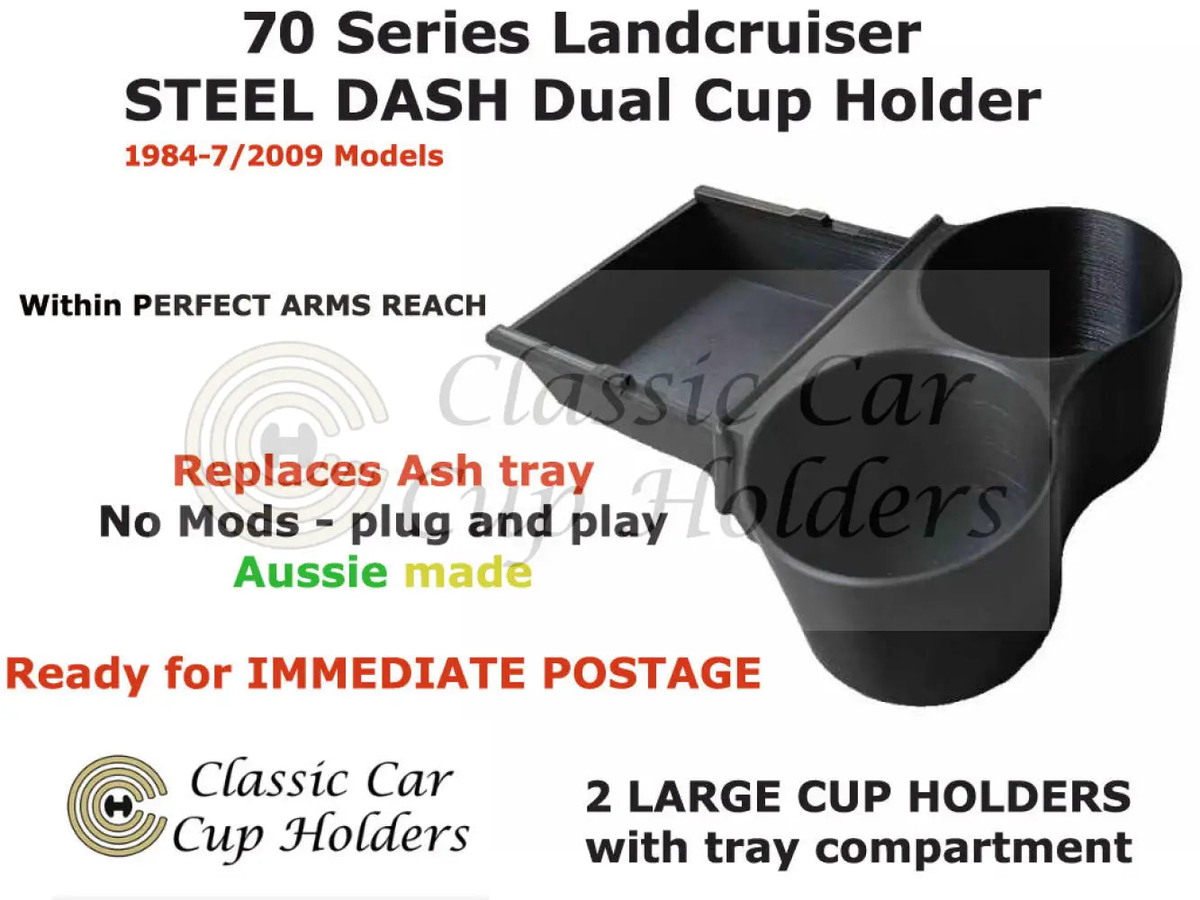 70 Series Landcruiser Dual Cup Holder With Tray Lite Version Free Postage!